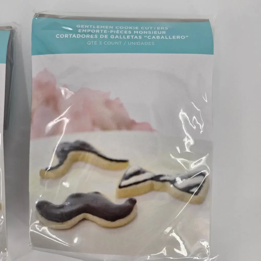 Lady and Gentleman cookie cutter sets NEW dress lips heel bow tie mustache